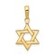 14K Yellow Gold Star of David Pendant Charm Jewelry 21mm x 12mm